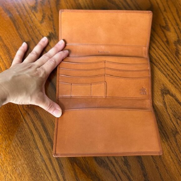 Vintage Ralph Lauren Canvas & Leather Tri-Fold Wallet – Snap Closure, Zip Pocket - Picture 3 of 5